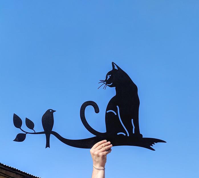 Флюгер «Кот и птичка» ОПТ фото 4