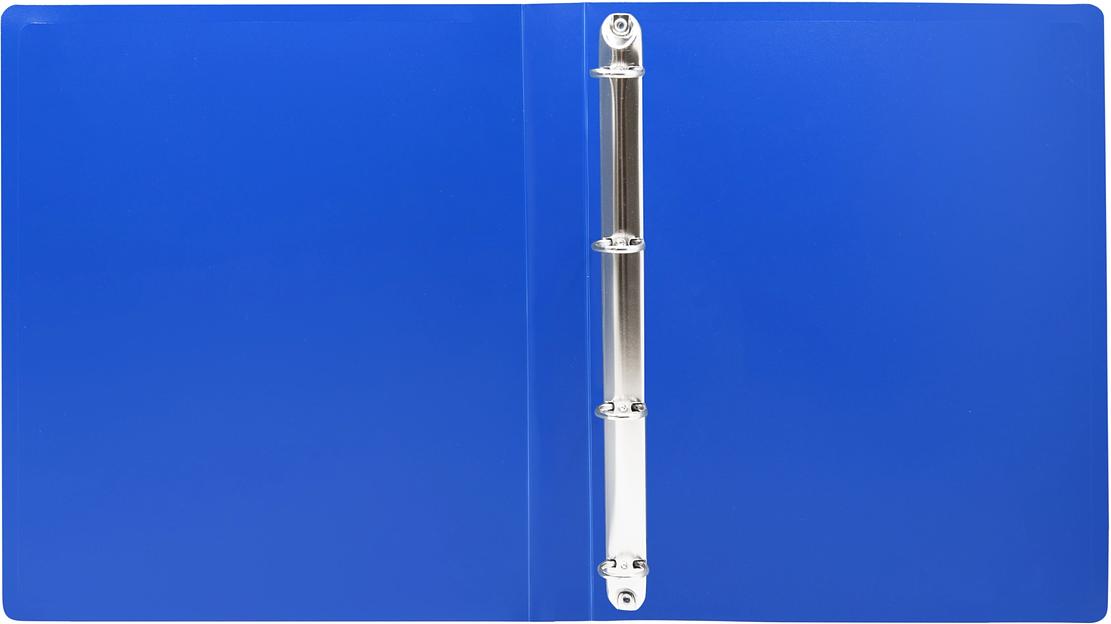 Папка на 4-х кольцах Silwerhof Eco SE-0420/4RBLU A4 пластик 0.5мм синий фото 3