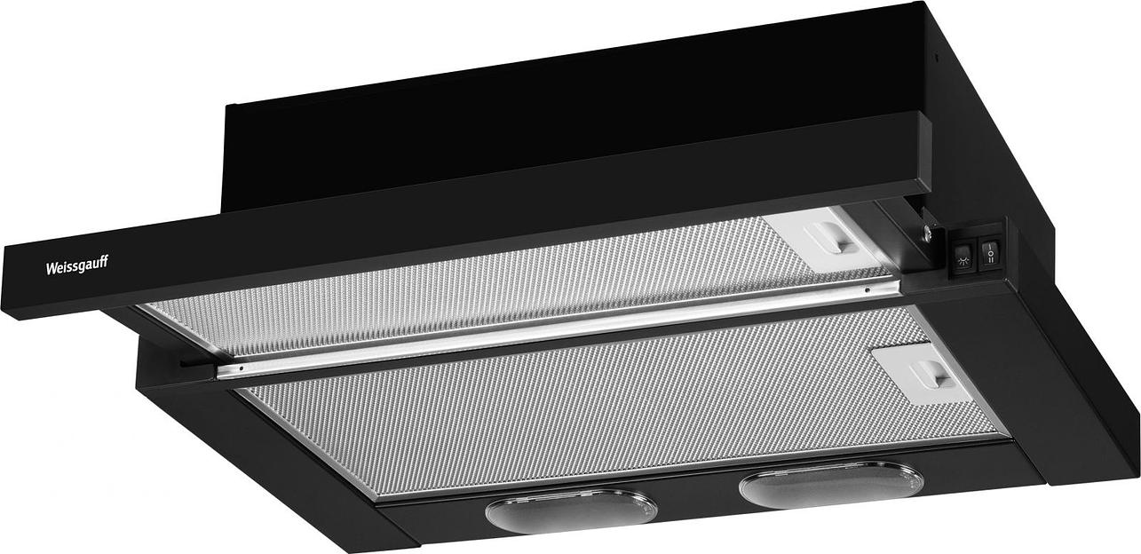 Вытяжка встраиваемая Weissgauff TEL 500 EB черный управление: кнопочное (1 мотор) фото 2