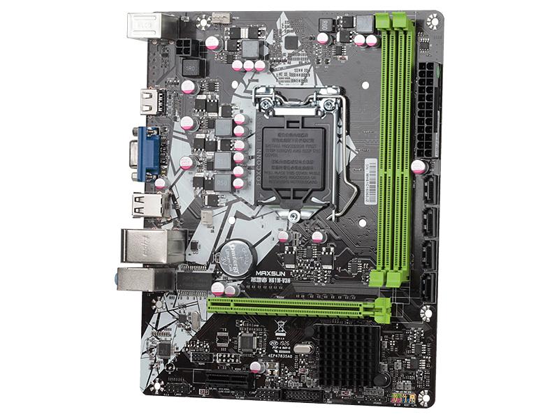 Материнская плата MAXSUN Earthshaker H61M-V3H, Socket1155, mATX, Retail, 2xDDR3, PCIe2.0, 100LAN, 2xPS/2, VGA, HDMI (MSES-H61M-V3H) фото 2