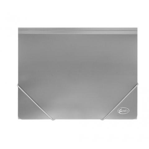 Папка-бокс для бумаг на эластичных резинках А4, 0,60мм, ширина 30мм, пластик, серый, Forofis фото 1