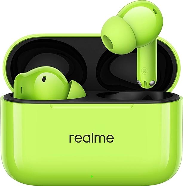 Гарнитура внутриканальные Realme Buds T200 зеленый беспроводные bluetooth в ушной раковине (6941764462090) фото 1