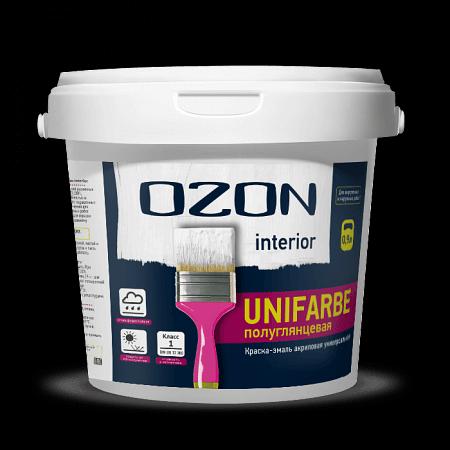 Краска эмалевая для дерева и металла Unifarbe-interior 0,9 л белая опт фото 1