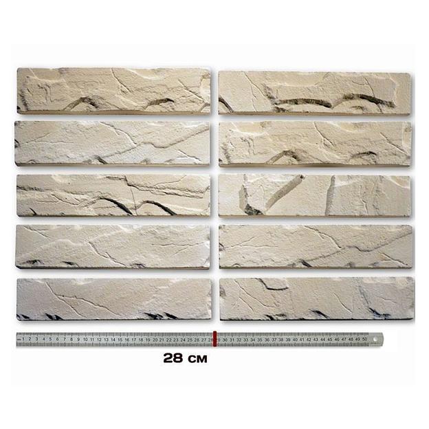 Облицовочный камень для фасада Брик Белый фото 8