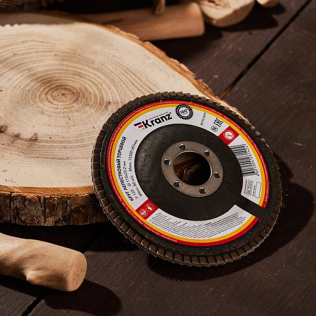 Круг лепестковый торцевой, P120, 115х22,2мм фото 2