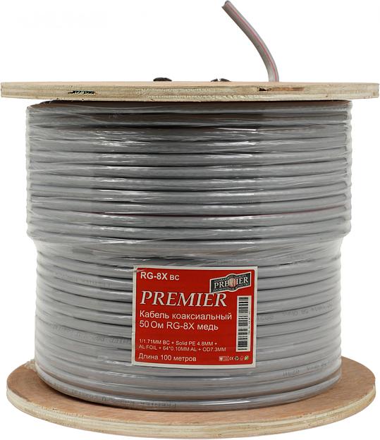 Кабель Premier RG-8X BC GR 100м. серый (20-403 100) фото 1