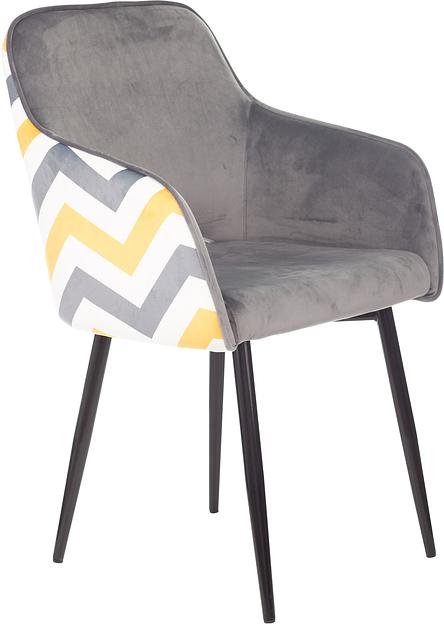 Кресло Бюрократ CH-380F серая жемчужина Italia 26 зигзаг на ножках металл фото 1