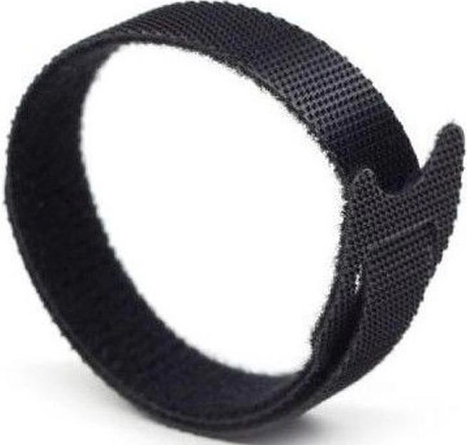 Хомут-липучка Lanmaster LAN-VCM125-BK 125x12мм (упак:20шт) нейлон/полиэтилен внутри помещений черный фото 1