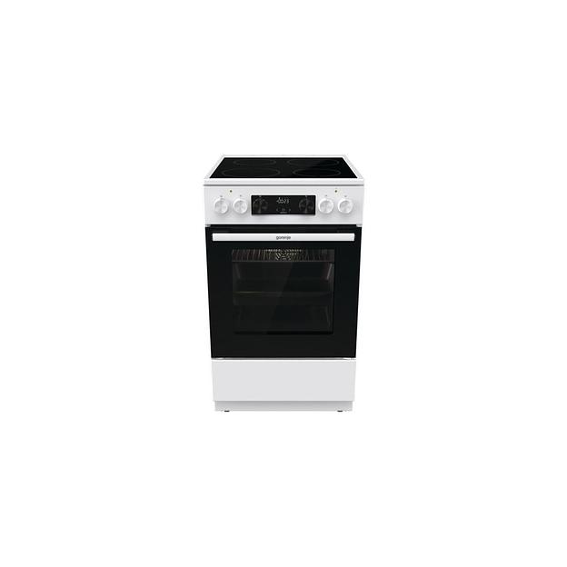 Электрическая плита Gorenje GEC5C61WG, стеклокерамика, без крышки, белый фото 1