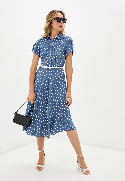 Платье-рубашка синее Elit by Ter-Hakobyan опт фото 1