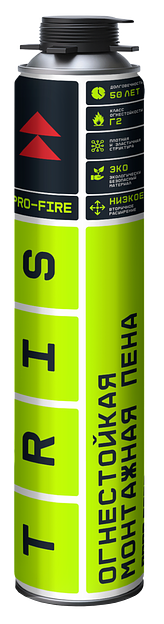 Монтажная пена огнестойкая  профессиональная PRO-FIRE TRIS фото 2