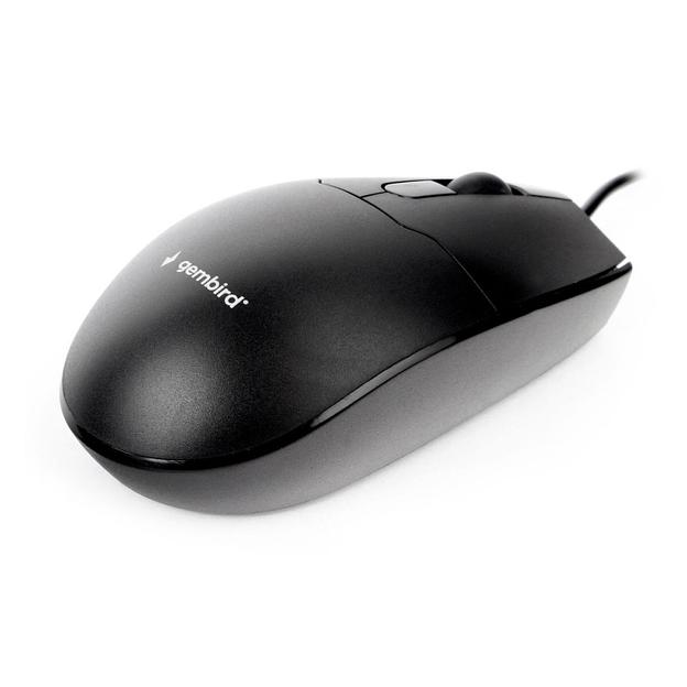 Мышь Gembird MOP-425, USB, черный, 2кн.+колесо-кнопка, 1000 DPI, кабель 1.8м фото 2