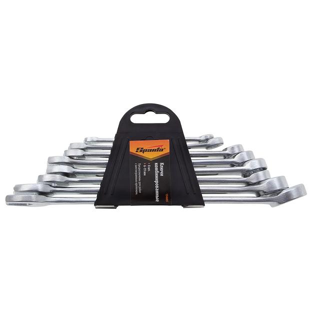 Набор ключей комбинированных, 6 - 19 мм, хромированные, 8 шт. фото 2