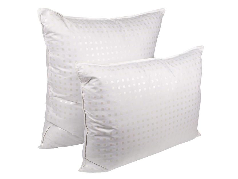 Подушка «Рада» белая с рисунком квадратов 68×68 см опт фото 5