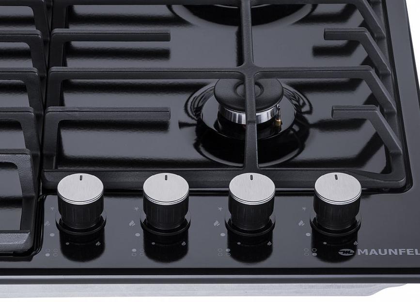 Газовая варочная поверхность Maunfeld EGHE.64.6CB/G черный фото 6