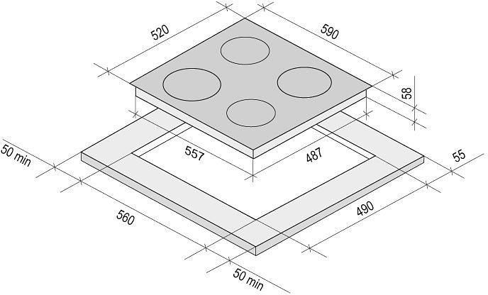 Индукционная варочная поверхность Krona Vento 60 черный фото 10