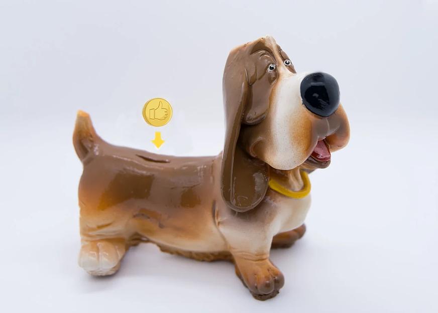 Садовая фигурка-копилка из гипса Все в сад «Собачка» 22×11×15 см фото 1