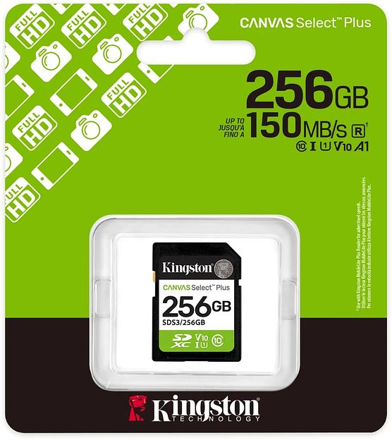Флеш карта SDXC 256GB Kingston SDS3/256GB Canvas Select Plus w/o adapter фото 3