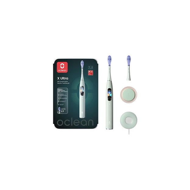 Электрическая зубная щетка OCLEAN X Ultra V8100, насадки для щётки: 3 шт, цвет: зеленый [c01000597] фото 1