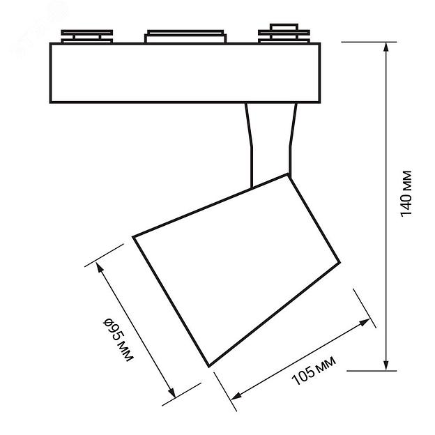 Светильник светодиодный трековый на шинопровод ДПО-30w 4000K 24° WH (белый) IP40 jazzway JazzWay 5010598 фото 8
