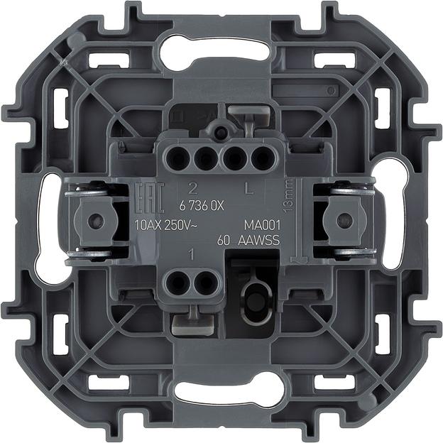 Legrand 673603 Выключатель одноклавишный - INSPIRIA - 10 AX - 250 В~ - антрацит фото 2