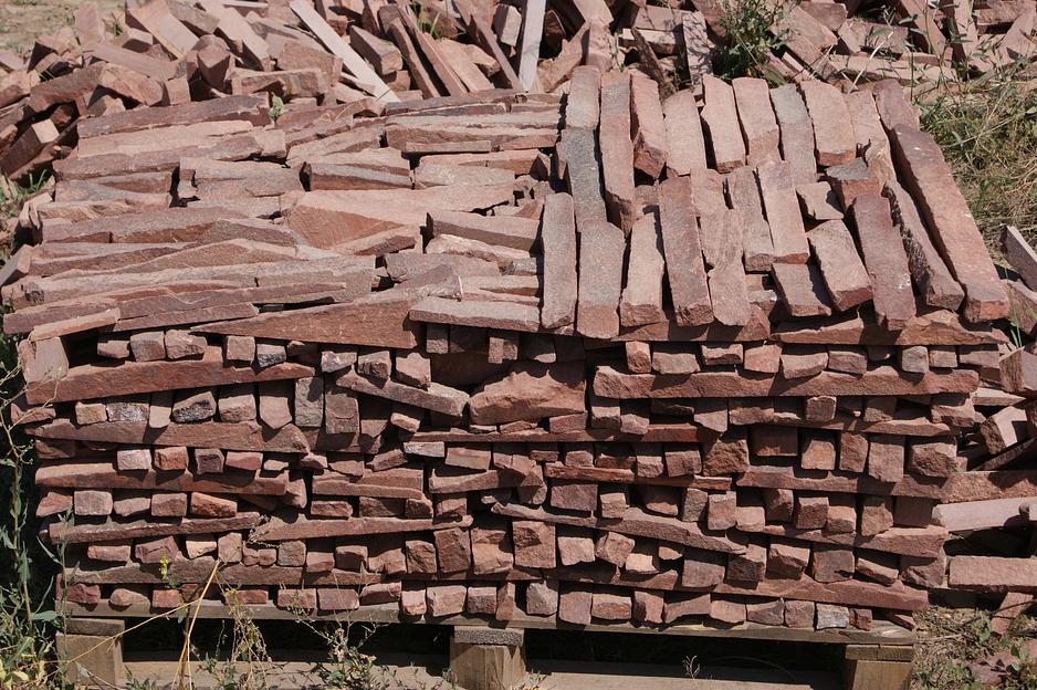 Плитка песчаник пиленный с 1-й стороны Терракот Казачка /м2 (40 мм) фото 1