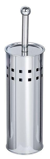 Ершик для унитаза G-teq напольный, нержавеющая сталь зеркальная поверхность 95х95х260 (370) мм фото 1