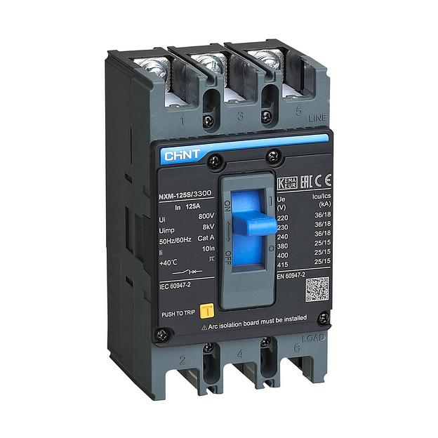 Автоматический выключатель CHINT NXM-125S/3Р 125A 25кА фото 1