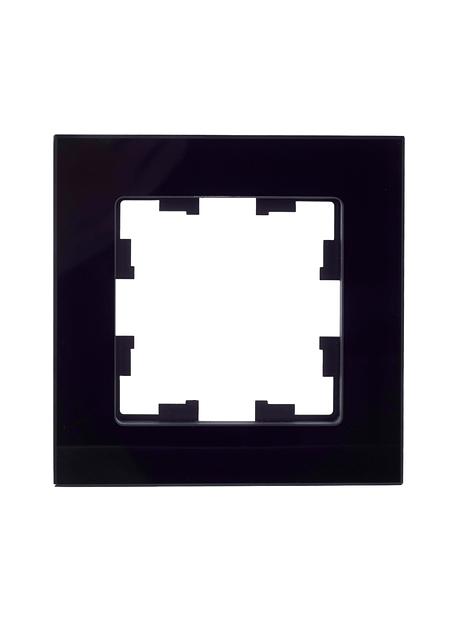 BRITE Рамка 1 пост РУ-1-2-БрЧ стекло черный фото 2