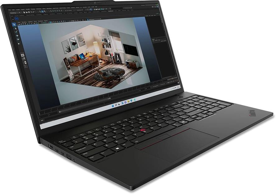 Ноутбук Lenovo ThinkPad P16s G3 Core Ultra 7 155H 32Gb SSD1Tb NVIDIA RTX 500 4Gb 16" IPS WUXGA (1920x1200) без ОС black WiFi BT Cam (21KTS4H800) фото 2