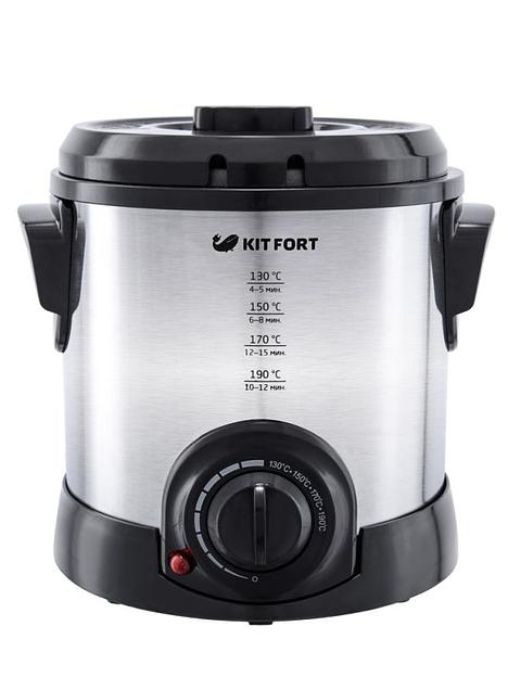 Фритюрница Kitfort KT-2011 1200Вт серебристый/черный фото 1