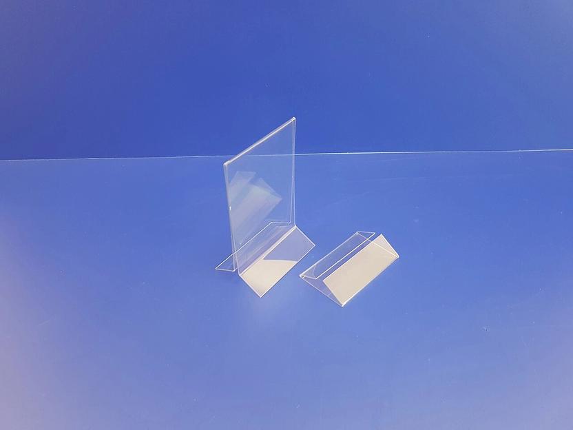 Прозрачная подставка для меню – менюхолдер или тейбл тент из пластика Пэт 1 мм. формат а6 (вертикальный) фото 4