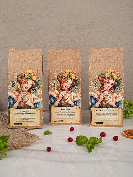 Подарочный набор 3 вкуса Иван-чай и Алтайские травы DAR. Неферментированный травяной чай ассорти фото 5