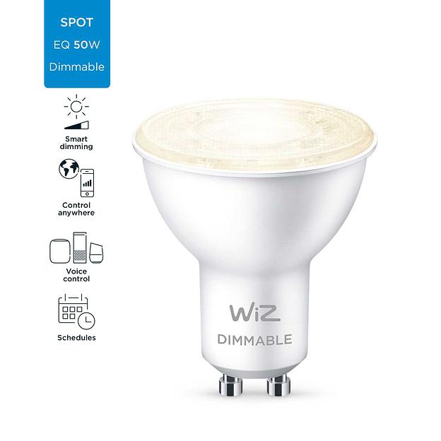 Лампа светодиодная WiZ Wi-Fi BLE 50W GU10 927 DIM 1PF/6 фото 4