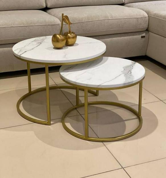 Набор из двух журнальных столиков в стиле лофт «Акцент» опт фото 3