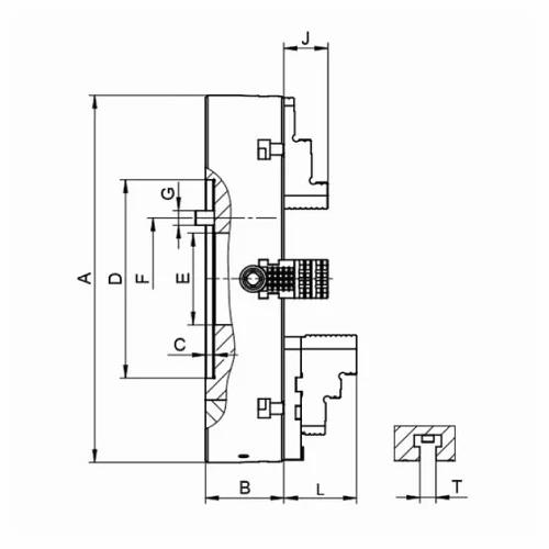 Патрон с независимыми кулачками 4306-100 фото 2
