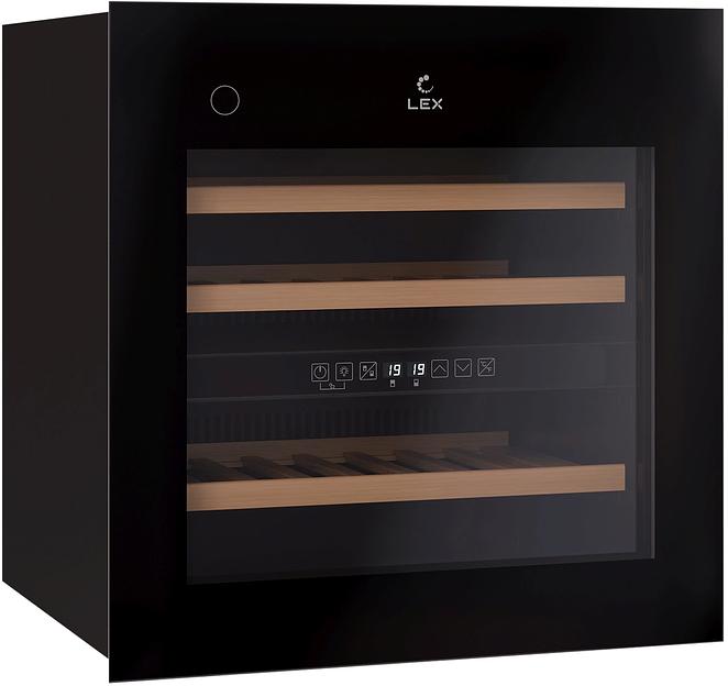 Винный шкаф Lex LWD6036BL dual zone PP 1-нокамерн. черный (CHAT500008) фото 6