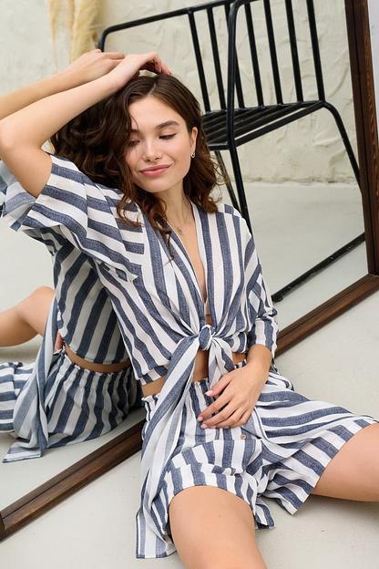 Костюм женский SET020/02/Белый, синий фото 2