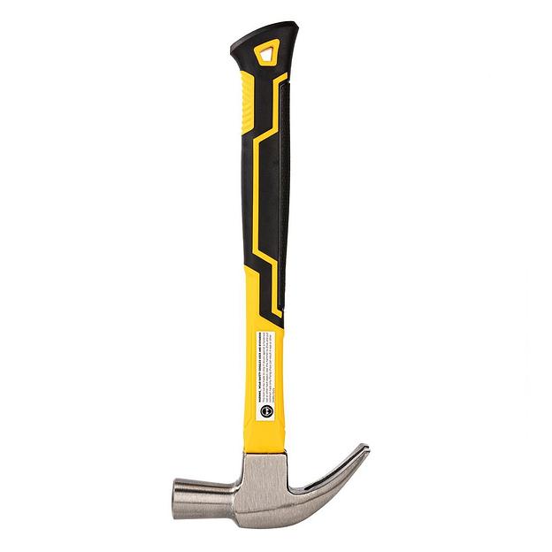 Ударно-рычажный инструмент Deli Молоток-гвоздодер Deli DL5027Y 500 гр Фиберглассовая рукоять. фото 4