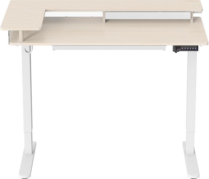 Стол для компьютера Cactus CS-EDL-DWT столешница ДСП светлый дуб каркас белый 120x71x60см фото 3