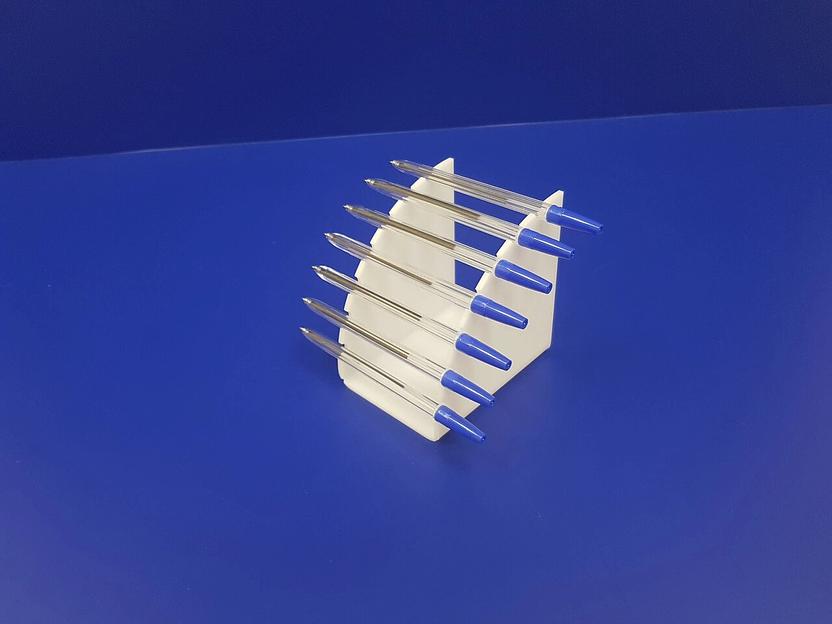 Подставка для ручек карандашей кистей 7 секции (размещение по радиусу, белая) фото 2