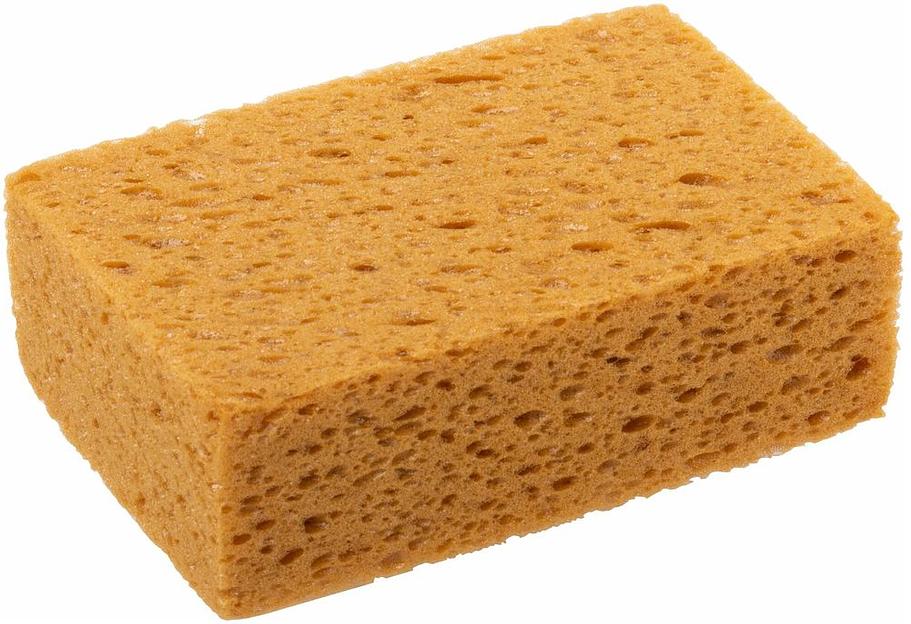 Губка DECOR для замывания плитки, крупнопористый поролон 160х110х60 мм фото 1