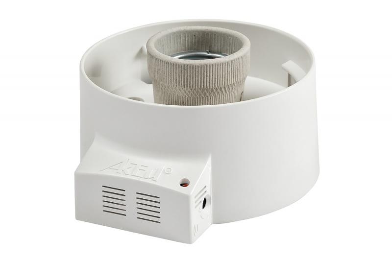 Основание оптико-акустический датчик, регулировка акустич. Датчика, подходит для ЛОН, КЛЛ и LED ламп, цоколь Е27, защитный предохранитель, плафон А85, фото 4