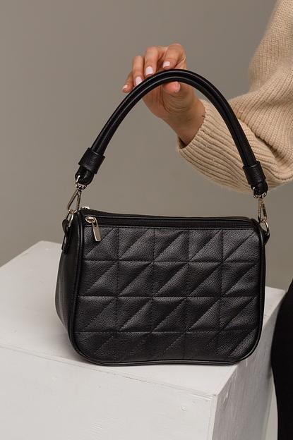 Женская сумка стеганая через плечо чёрная опт фото 2