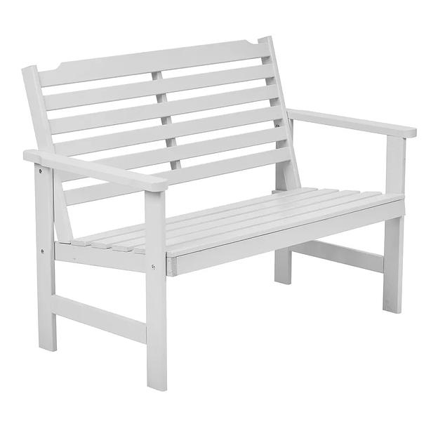 Скамья деревянная для сада и дачи для 2-х человек, светло-серый, Стэнхамн, опт фото 3