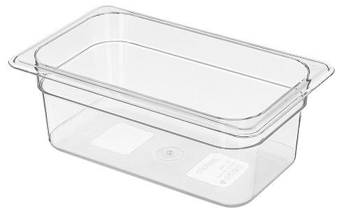 Гастроемкость 1/4  h=100 мм. 2,8 л. поликарб. прозрач.  /1/24/ фото 1