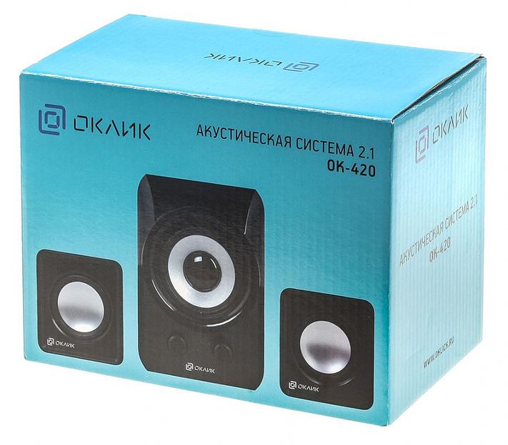 Колонки Оклик OK-420 2.1 черный 11Вт фото 10