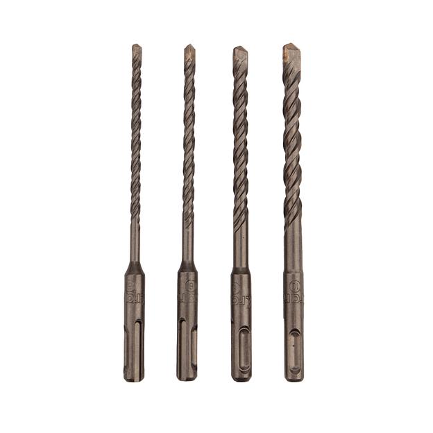 Набор буров по бетону 5-6-8-10х160х100 мм, (упак - 4 шт.) SDS-plus фото 1