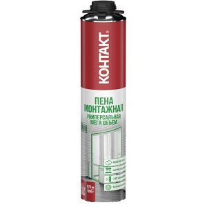 Пена монтажная профессиональная (под пистолет) универсальная МЕГА ОБЪЕМ, 870мл (870 мл, 1000 г) фото 1
