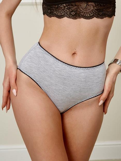 Женские трусы Senso «Миди» 1с379 серый меланж ОПТ фото 1